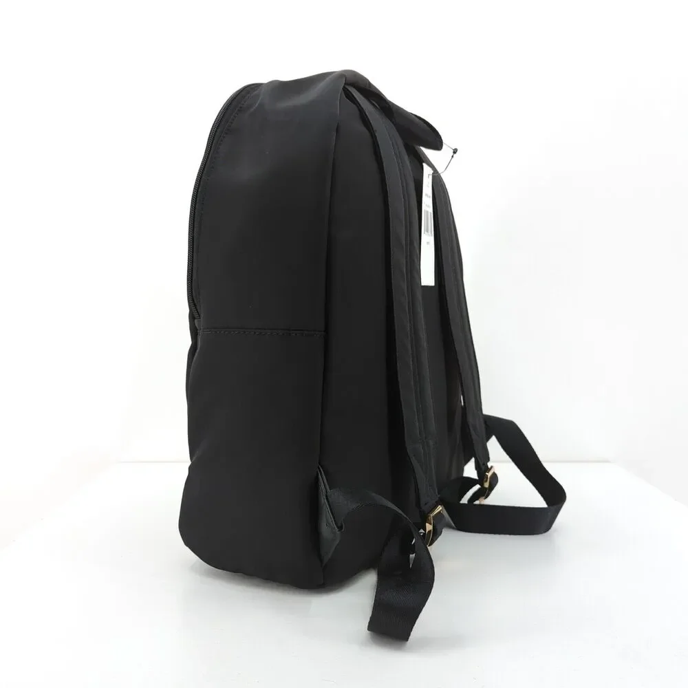 TOMMY HILFIGER Nylon Backpack Black Logo Zip School Academia Preppy Logo NEW